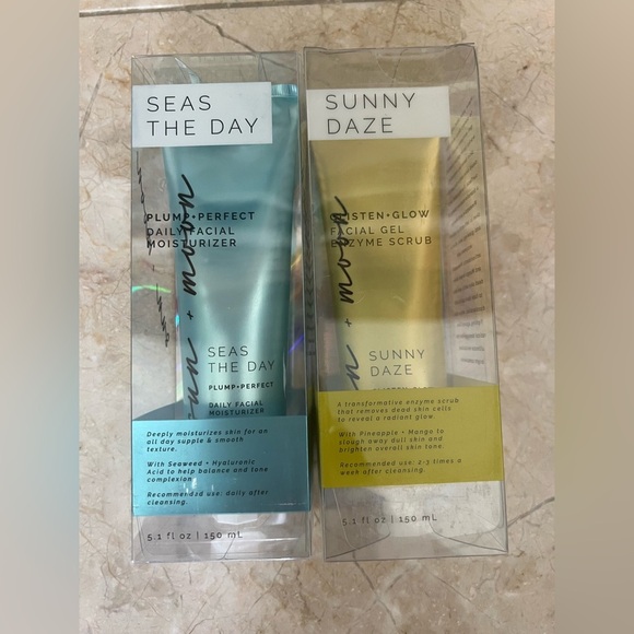 Sun + Moon Other - Seas the Day Daily Facial Moisturizer + & Sunny Daze Facial Gel Enzyme Scrub